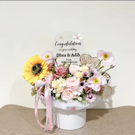 Bloom Box Akrilik Ucapan Wedding Barito Timur